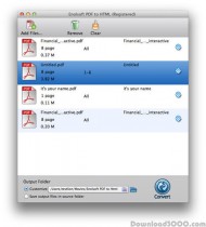 Enolsoft PDF to HTML for Mac screenshot